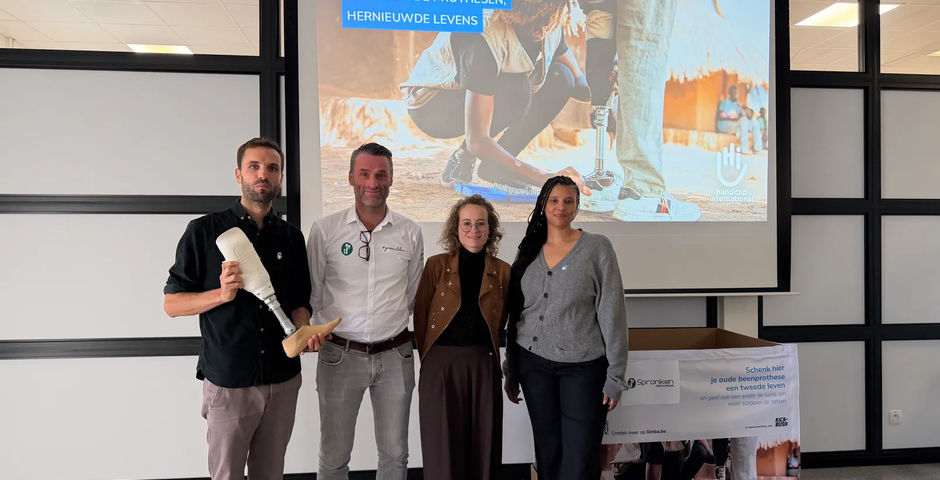 Oude beenprothesen krijgen een tweede leven: Spronken werkt samen met Handicap International
